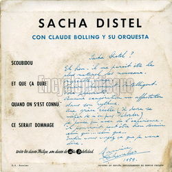 [Pochette de Scoubidou (Sacha DISTEL) - verso]