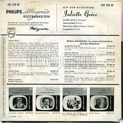 [Pochette de Auf dem Bildschirm (Juliette GRCO) - verso]