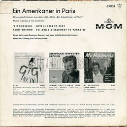[Pochette de Ein amerikaner in Paris (Georges GUTARY) - verso]