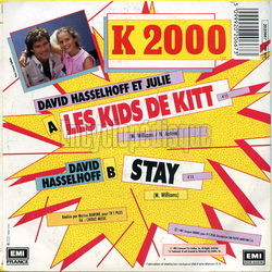 [Pochette de David HASSELHOF -  K 2000, les kids de Kitt  (Les FRANCOPHILES) - verso]