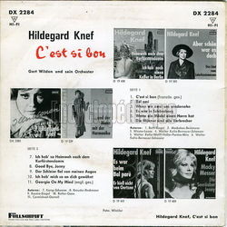 [Pochette de C’est si bon (Hildegard KNEF) - verso]