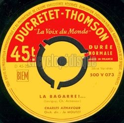 [Pochette de La bagarre !… (Charles AZNAVOUR)]