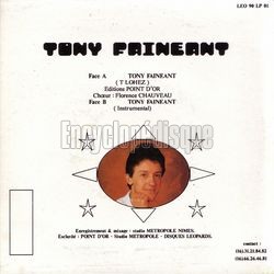 [Pochette de Tony Fainant (Tony FAINANT) - verso]