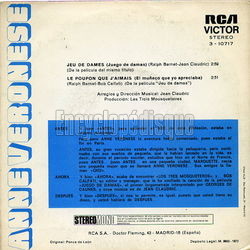 [Pochette de Jeu de dames (Anne VERONESE) - verso]