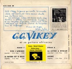 [Pochette de Vive l’Afrique ! (G.G. VIKEY) - verso]