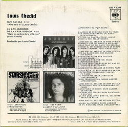 [Pochette de Que asi sea "Ainsi soit-il" (Louis CHEDID) - verso]