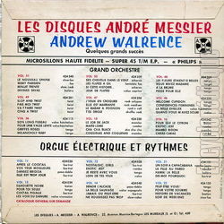 [Pochette de Le paso de Tolde (Andr MESSIER) - verso]