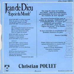 [Pochette de Jean de Dieu (Christian POULET) - verso]