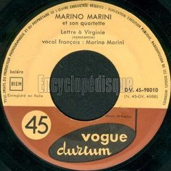 [Pochette de Marino MARINI "Lettre  Virginie" (Les FRANCOPHILES)]