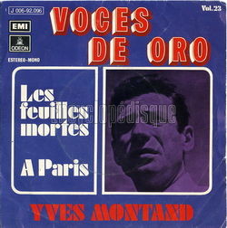[Pochette de Les feuilles mortes (Yves MONTAND)]