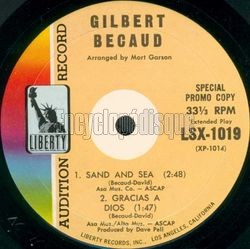 [Pochette de Mon amour (Gilbert BCAUD) - verso]