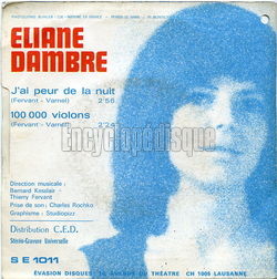 [Pochette de J’ai peur de la nuit (liane DAMBRE) - verso]