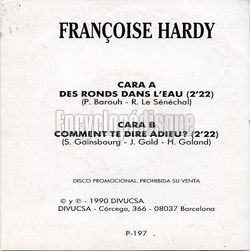 [Pochette de Des ronds dans l’eau (Franoise HARDY) - verso]
