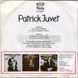 [Pochette de Viva California (Patrick JUVET) - verso]
