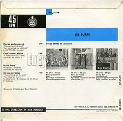 [Pochette de Flores en la pared (Les SURFS) - verso]