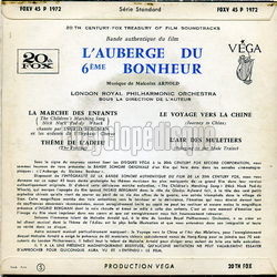 [Pochette de L’Auberge du 6me bonheur (B.O.F.  Films ) - verso]