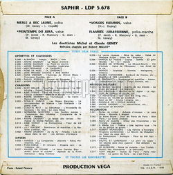 [Pochette de Vosges fleuries (Michel et Claude GENEY) - verso]