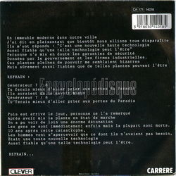 [Pochette de Generator 7/8 (MOSKWA TV) - verso]