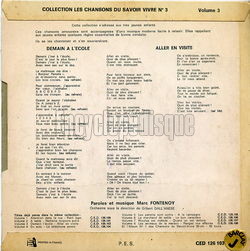 [Pochette de Les chansons du savoir-vivre (N 3) (Le petit ALEXANDRE) - verso]