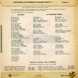 [Pochette de Les chansons du savoir-vivre (N 4) (Le petit ALEXANDRE) - verso]