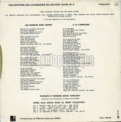 [Pochette de Les chansons du savoir-vivre (N 5) (Le petit ALEXANDRE) - verso]