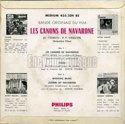 [Pochette de Les canons de Navarone (B.O.F.  Films ) - verso]