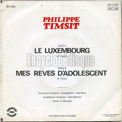 [Pochette de Le Luxembourg (Philippe TIMSIT) - verso]