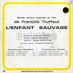 [Pochette de L’Enfant sauvage (B.O.F.  Films ) - verso]