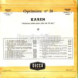 [Pochette de Histoires oses pour plus de 16 ans (KAREN) - verso]