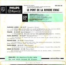 [Pochette de Le pont de la rivire Kwai (B.O.F.  Films ) - verso]