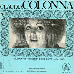 [Pochette de Un clown qui sourit (Claudia COLONNA) - verso]