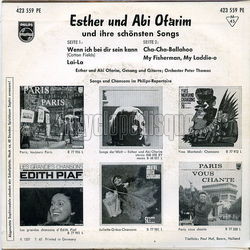 [Pochette de Cotton fields (Esther & Abi OFARIM) - verso]