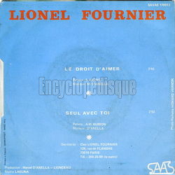 [Pochette de Le droit d’aimer (Lionel FOURNIER) - verso]