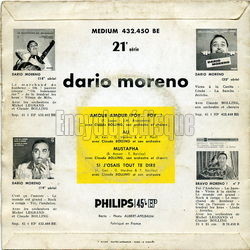 [Pochette de Amour amour (Poy… Poy…) (Dario MORENO) - verso]