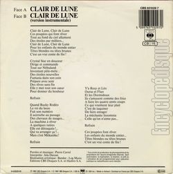 [Pochette de Clair de lune (T.V. (T�l�vision)) - verso]