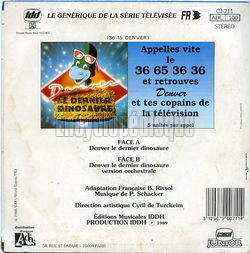 [Pochette de Denver, le dernier dinosaure (T.V. (Tlvision)) - verso]