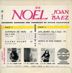 [Pochette de Joan BAEZ -  Nol  (Les FRANCOPHILES) - verso]