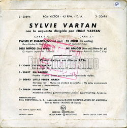 [Pochette de Twiste et chante (Sylvie VARTAN) - verso]