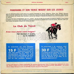 [Pochette de Les 4 chansons du film de Johnny (Steve ARLEN) - verso]