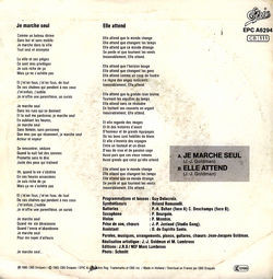 [Pochette de Je marche seul (Jean-Jacques GOLDMAN) - verso]