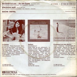 [Pochette de Sie bleibt bei uns ( La vieille dame ) (Sacha DISTEL) - verso]