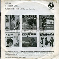 [Pochette de Mitsou (Jacqueline BOYER) - verso]