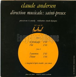 [Pochette de Le printemps (Claude ANDERSEN) - verso]