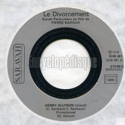 [Pochette de Le divorcement (B.O.F.  Films ) - verso]