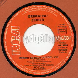 [Pochette de Debout en haut du toit / Sidonie (GRIMALDI/ZEIHER)]