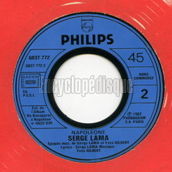 [Pochette de Si j’avais un enfant d’elle (Serge LAMA) - verso]