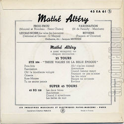 [Pochette de Frou-Frou (Math ALTRY) - verso]