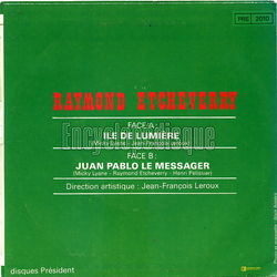 [Pochette de le de lumire (Raymond ETCHEVERRY) - verso]