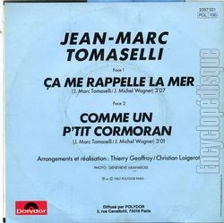 [Pochette de a me rappelle la mer (Jean-Marc TOMASELLI) - verso]