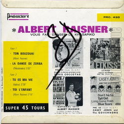[Pochette de Ton bouzouki (Albert RAISNER) - verso]